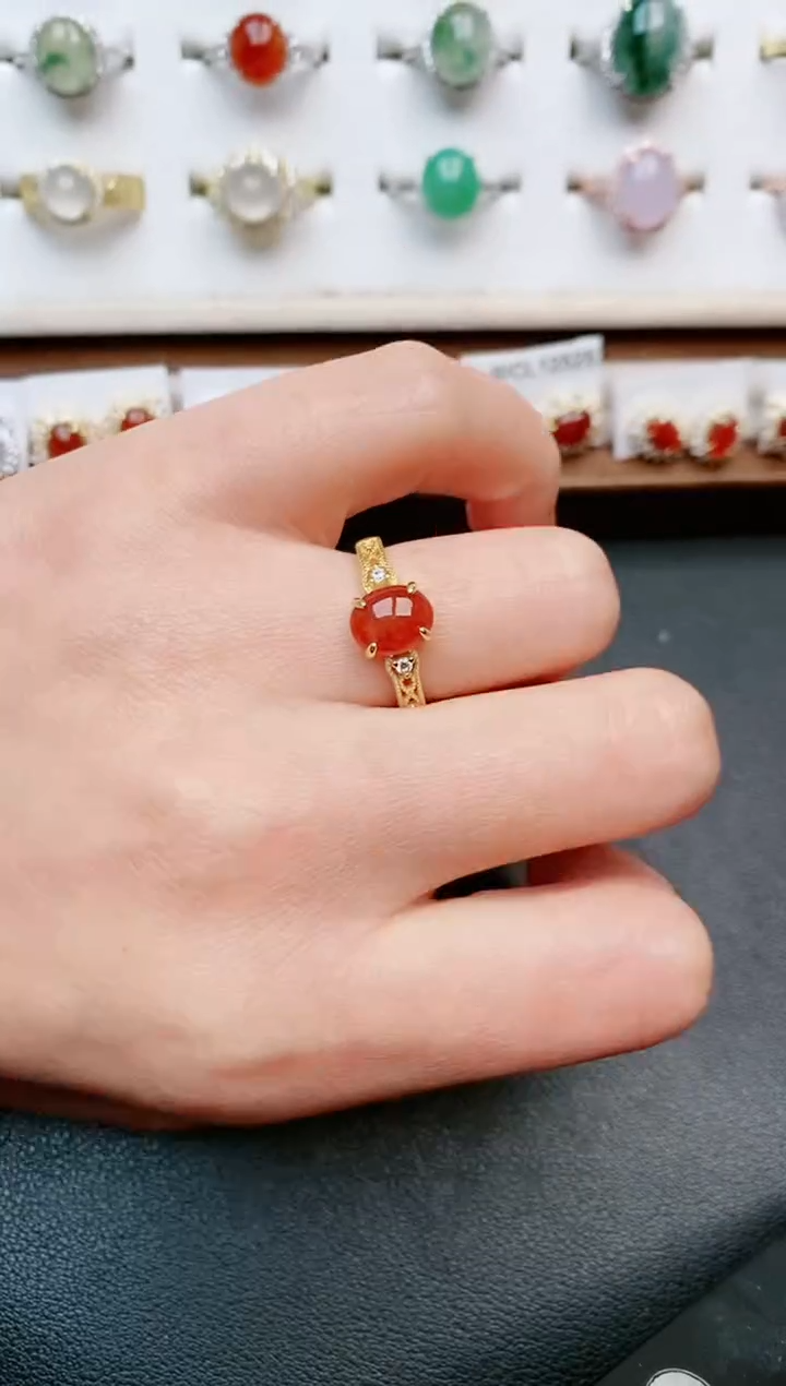 【闪购商品】翡翠戒指银S925镶嵌0000