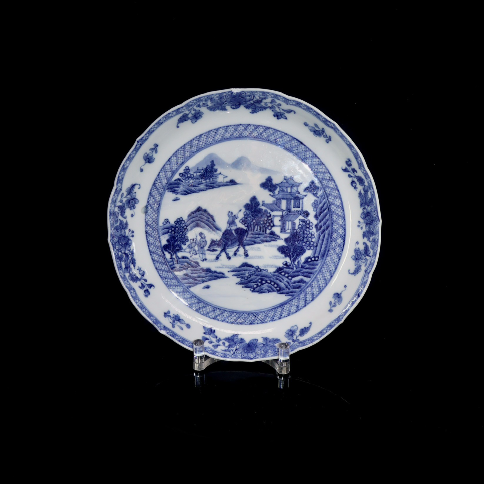 8:清早期青花人物故事盘