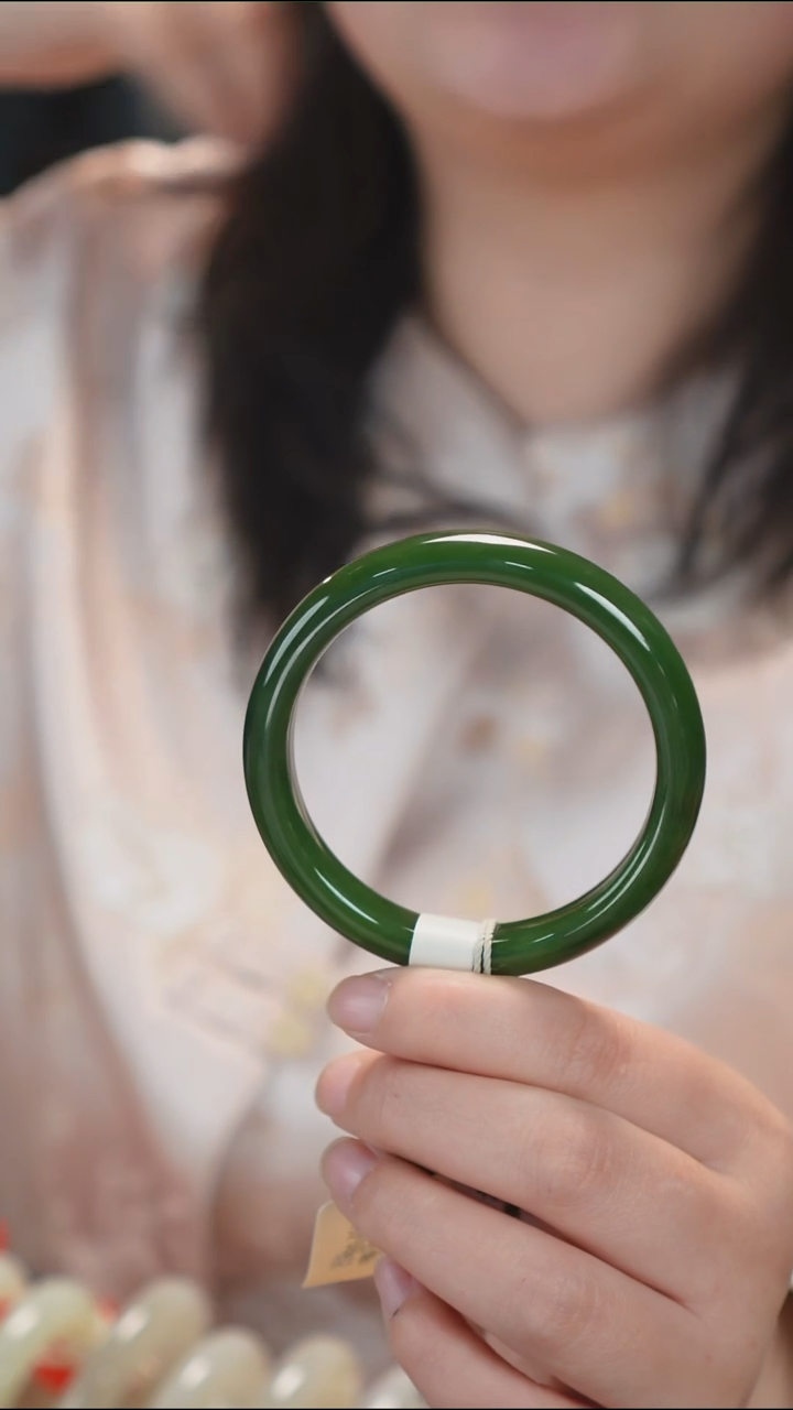 和田玉未镶嵌手镯39【柚子来啦】和田玉拍一发一59