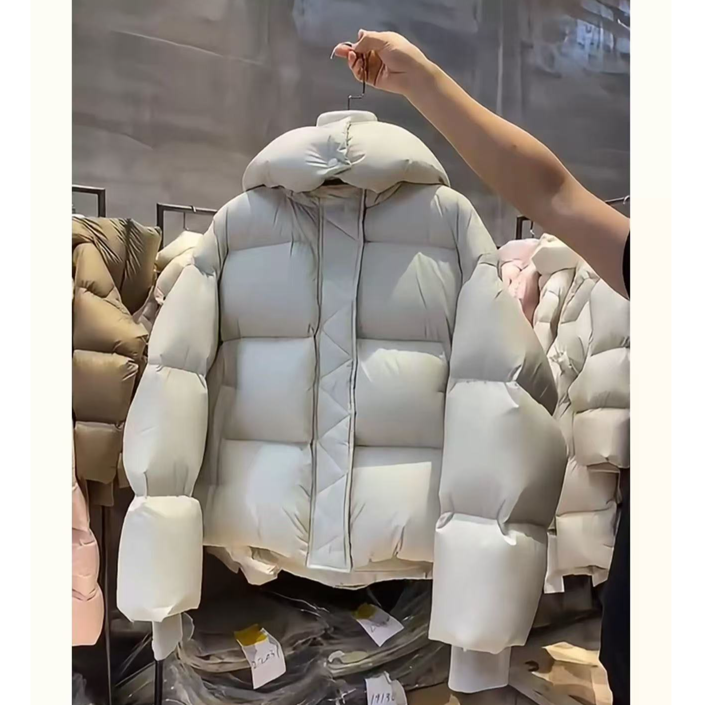 【泡芙鹅绒】冬季连帽短款超轻小香风连帽鹅绒服保暖韩版百搭女士