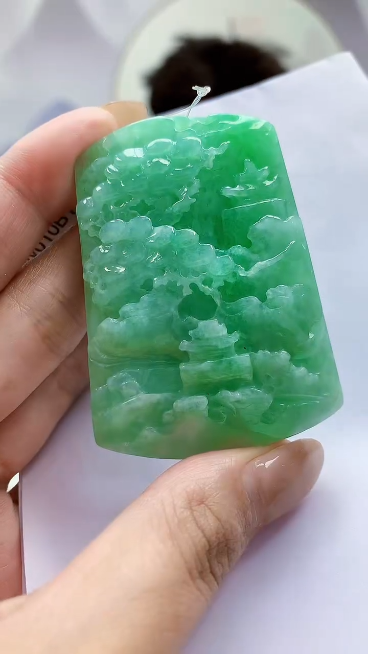 未镶嵌定制翡翠4688MM-毛货挂件42