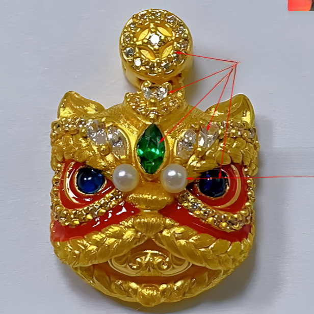 福满圆珠宝1 足金999投资金 5D醒狮