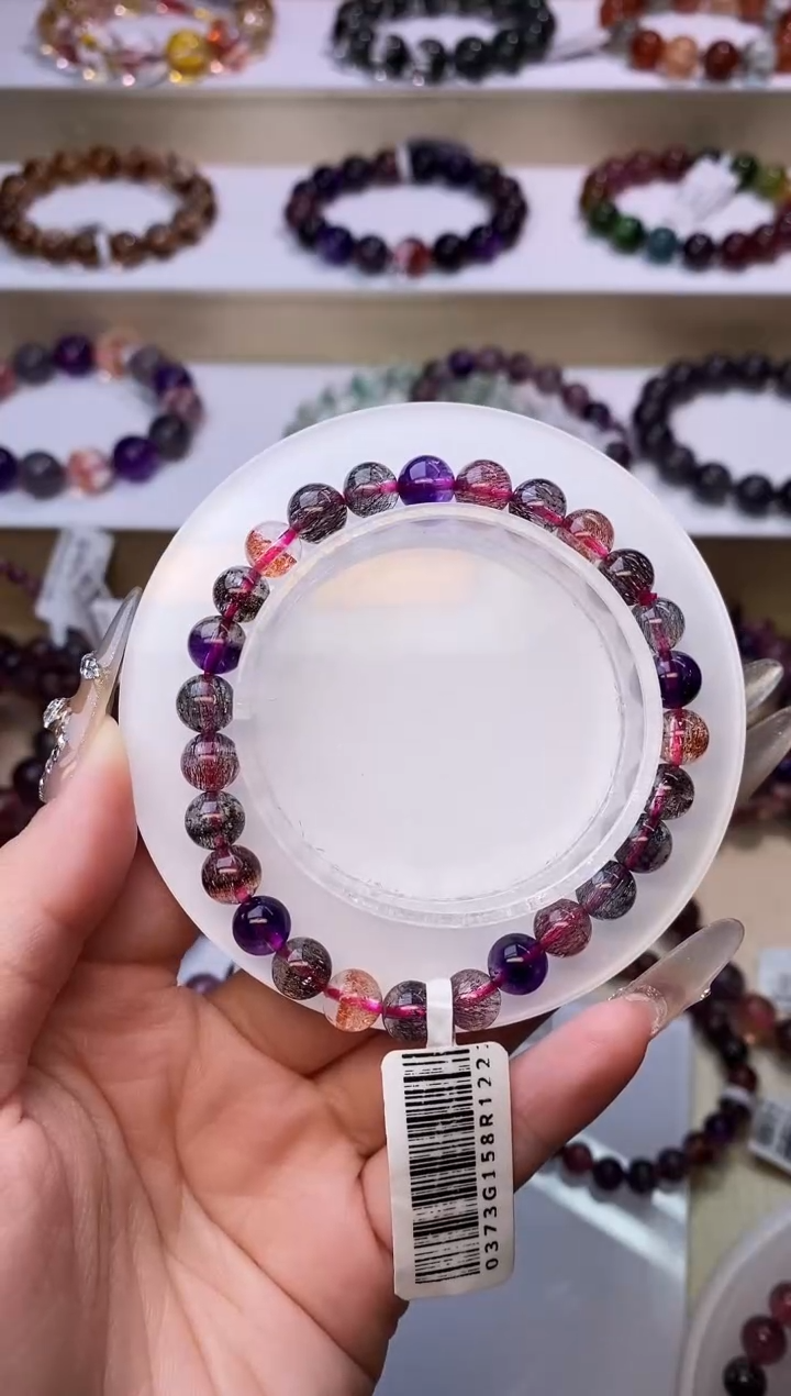 【闪购商品】水晶手链未镶嵌黑加仑超七6m+