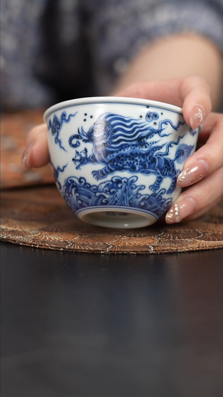 【闪购商品】杯物恒观古青花海象杯