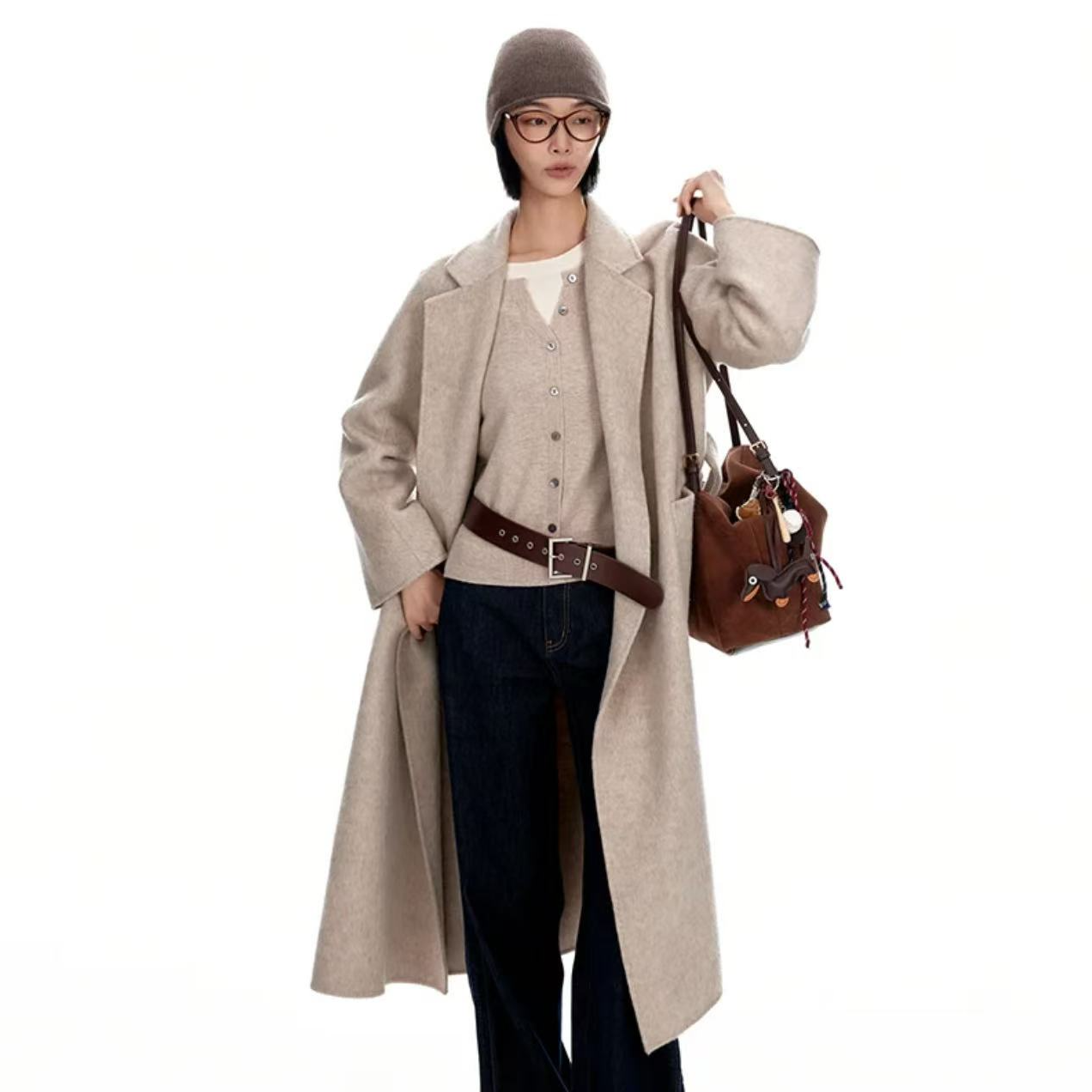 KSSS FASHION·秋冬新款设计轻运动时装长大衣女KSE4172234