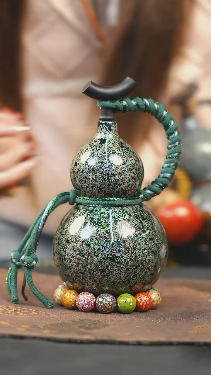 【闪购商品】WD231漆艺酒葫芦不包手串及旋转底座