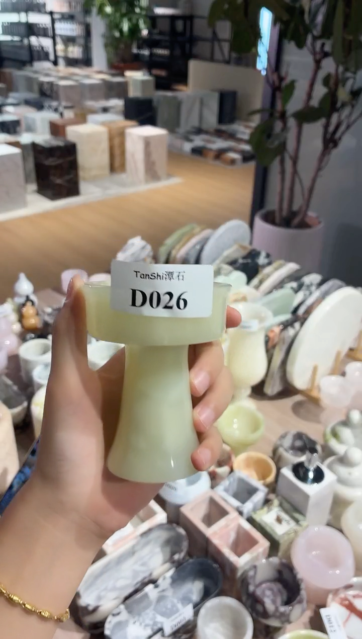 石材d026古青玉香薰杯