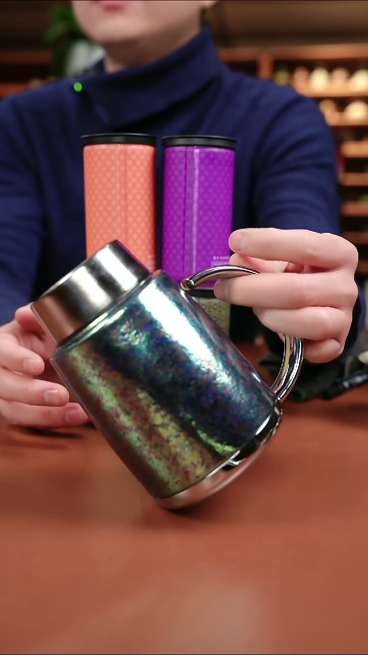 辉哥粉丝福利 茶忆办公杯+3罐稻米+1罐咕咕 绿色