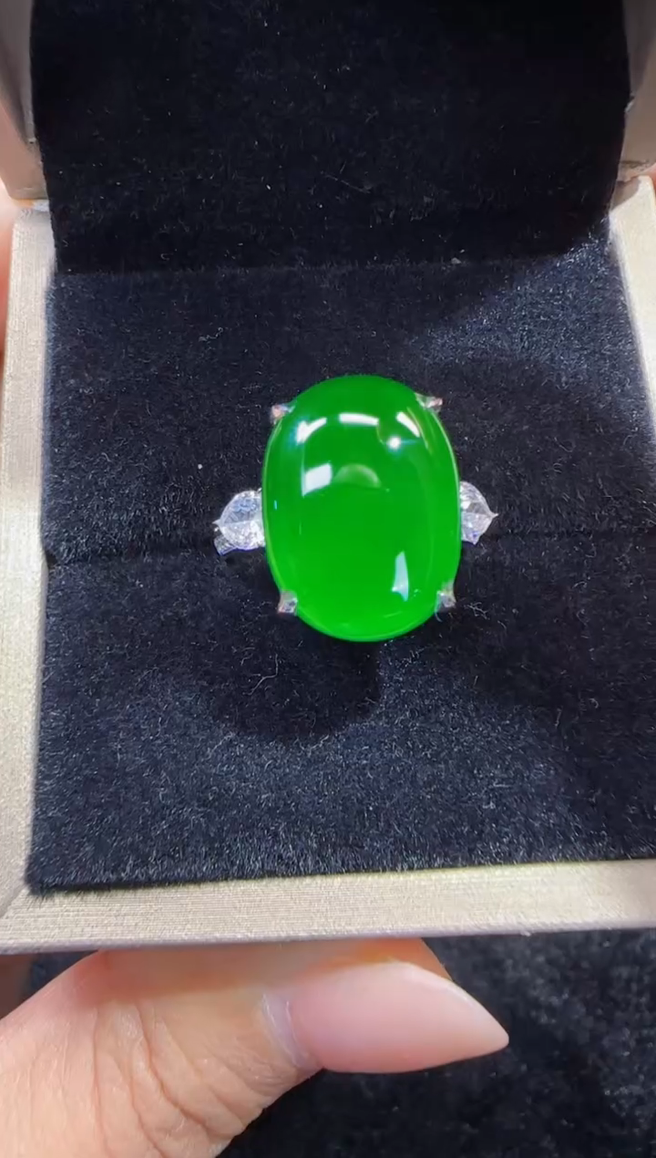 未镶嵌定制翡翠翡翠戒指88