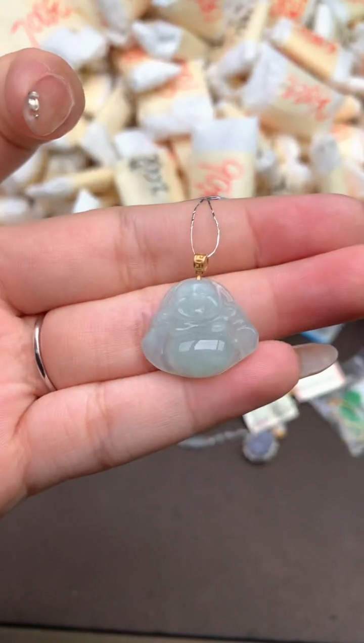 【闪购商品】翡翠18K金镶嵌颈饰—