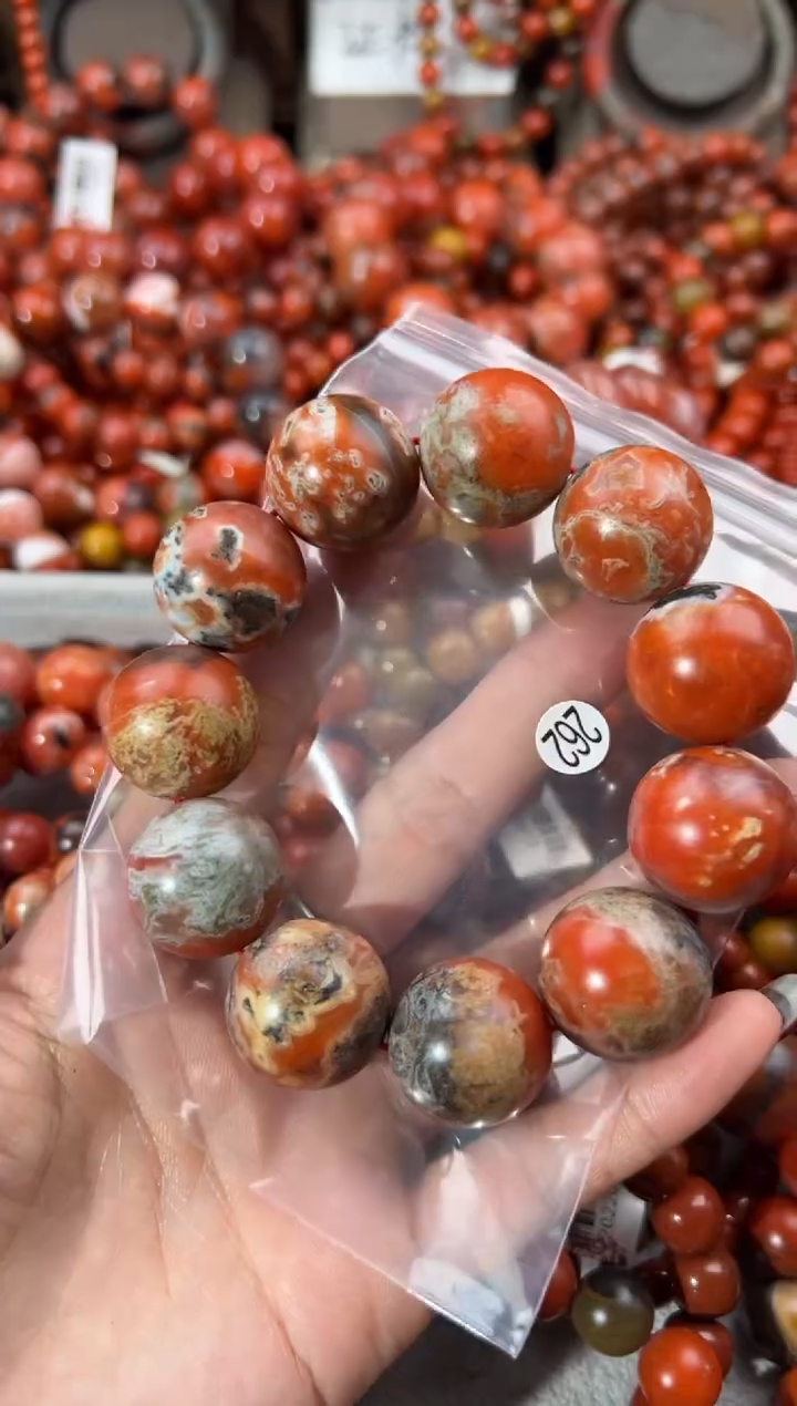 未镶嵌手串南红玛瑙桂****心20+