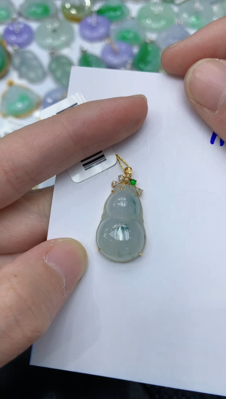 【闪购商品】翡翠颈饰18K金镶嵌11111111111