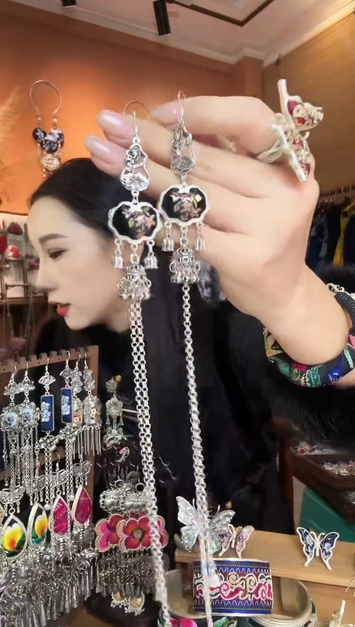 刺绣纯手工民族风耳环