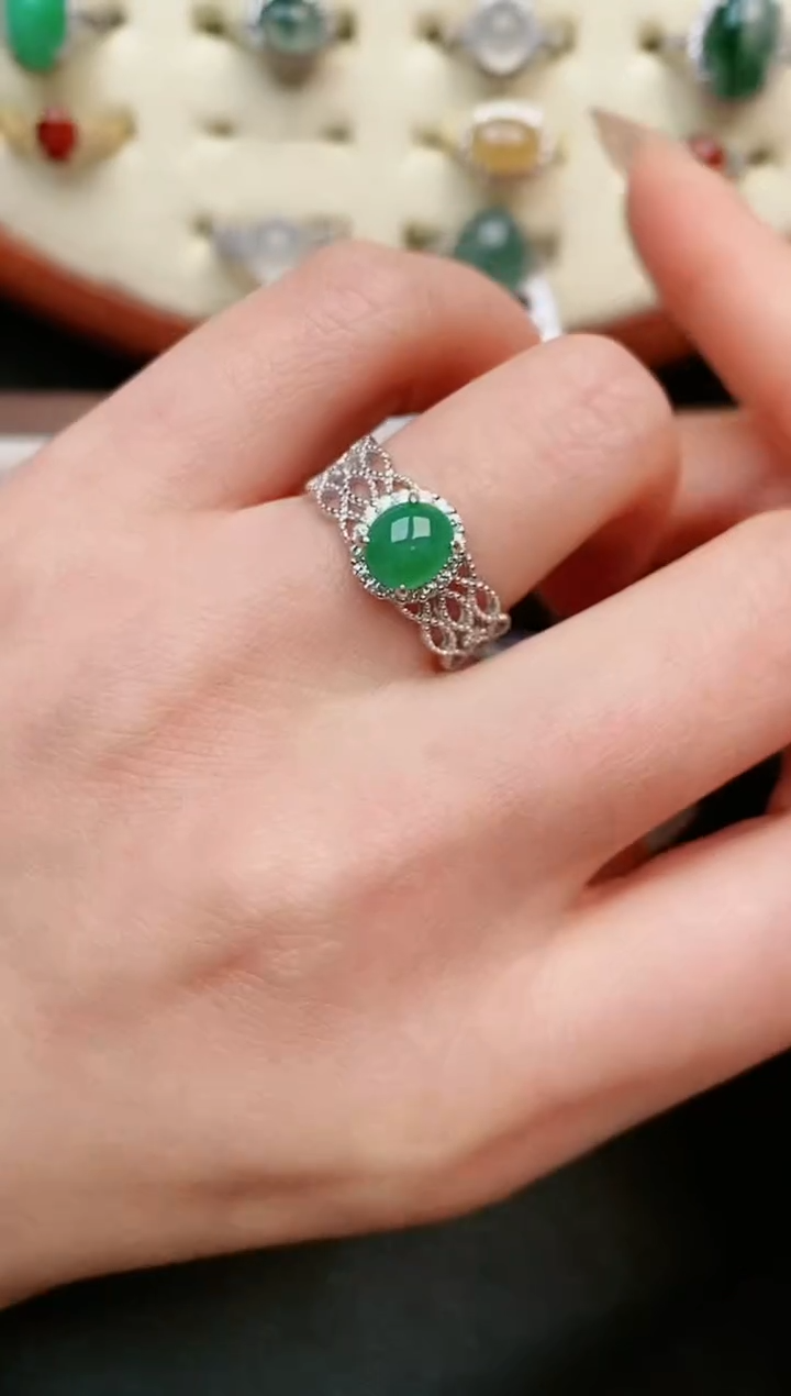 【闪购商品】翡翠戒指银S925镶嵌.....