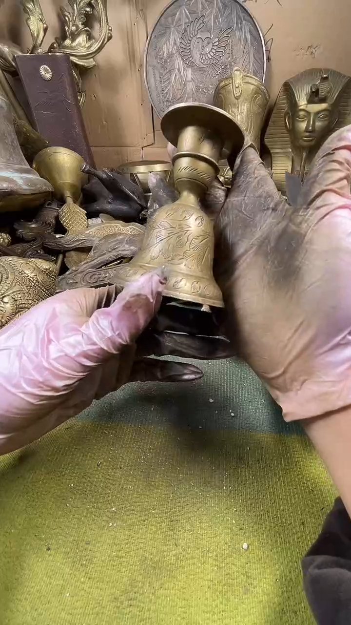 蓝**云亿锦铜回流铜器摆件33