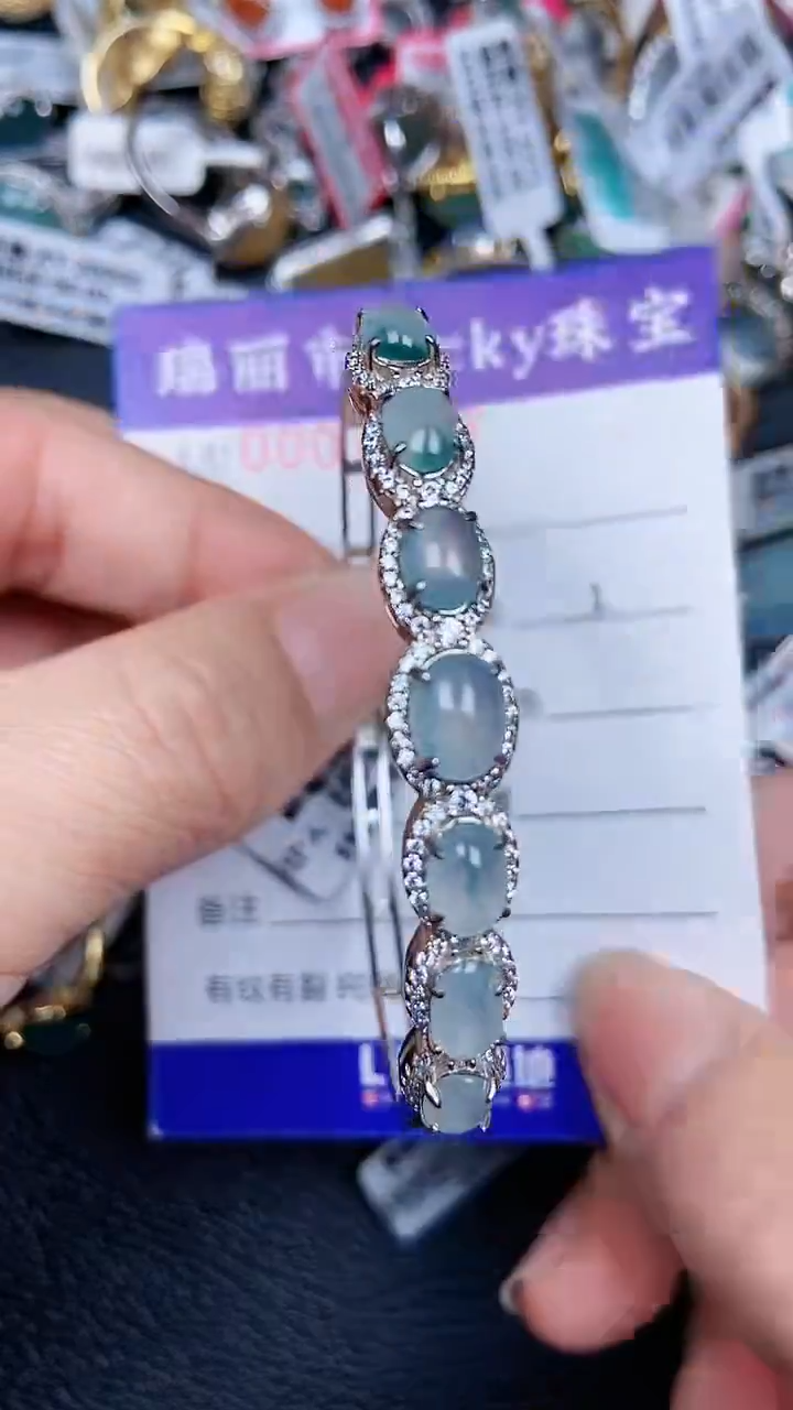 颈饰银S925镶嵌翡翠1829