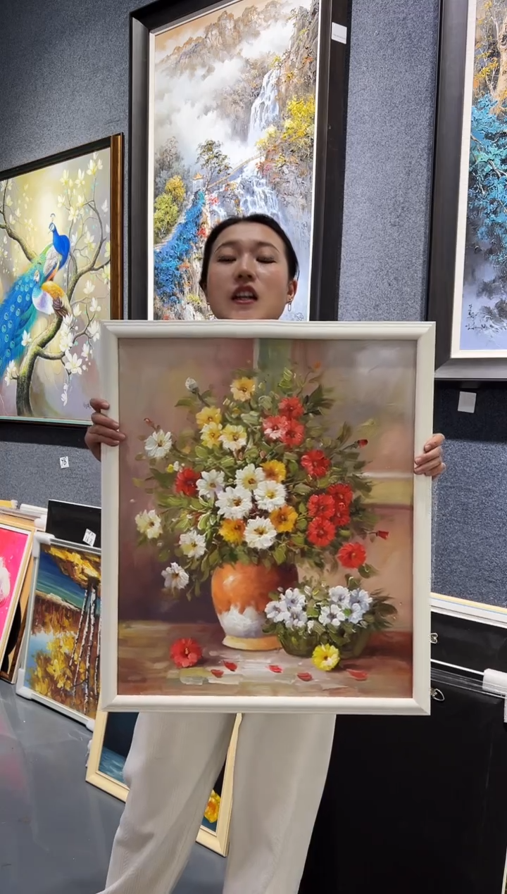 【闪购商品】油画140号 50*60 花卉-手绘油画