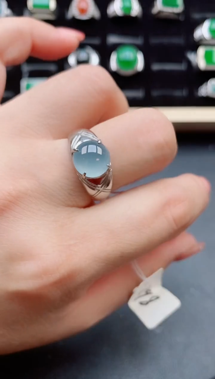 【闪购商品】翡翠戒指银S925镶嵌1211