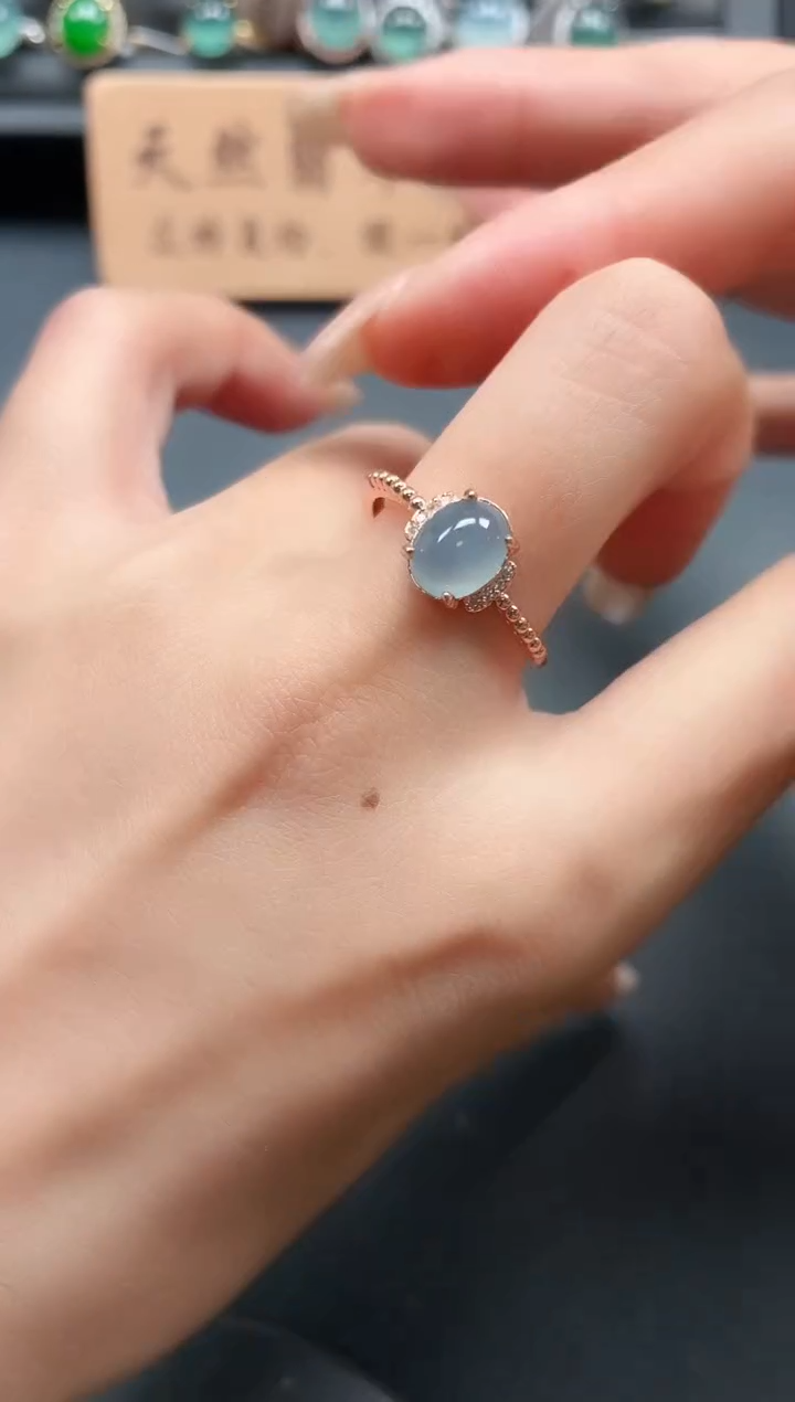 银S925镶嵌戒指翡翠11