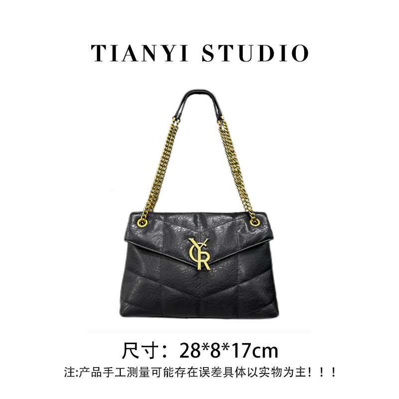 【天一甄选】SD-5762-黑武士 轻奢小众设计感时尚斜挎女包