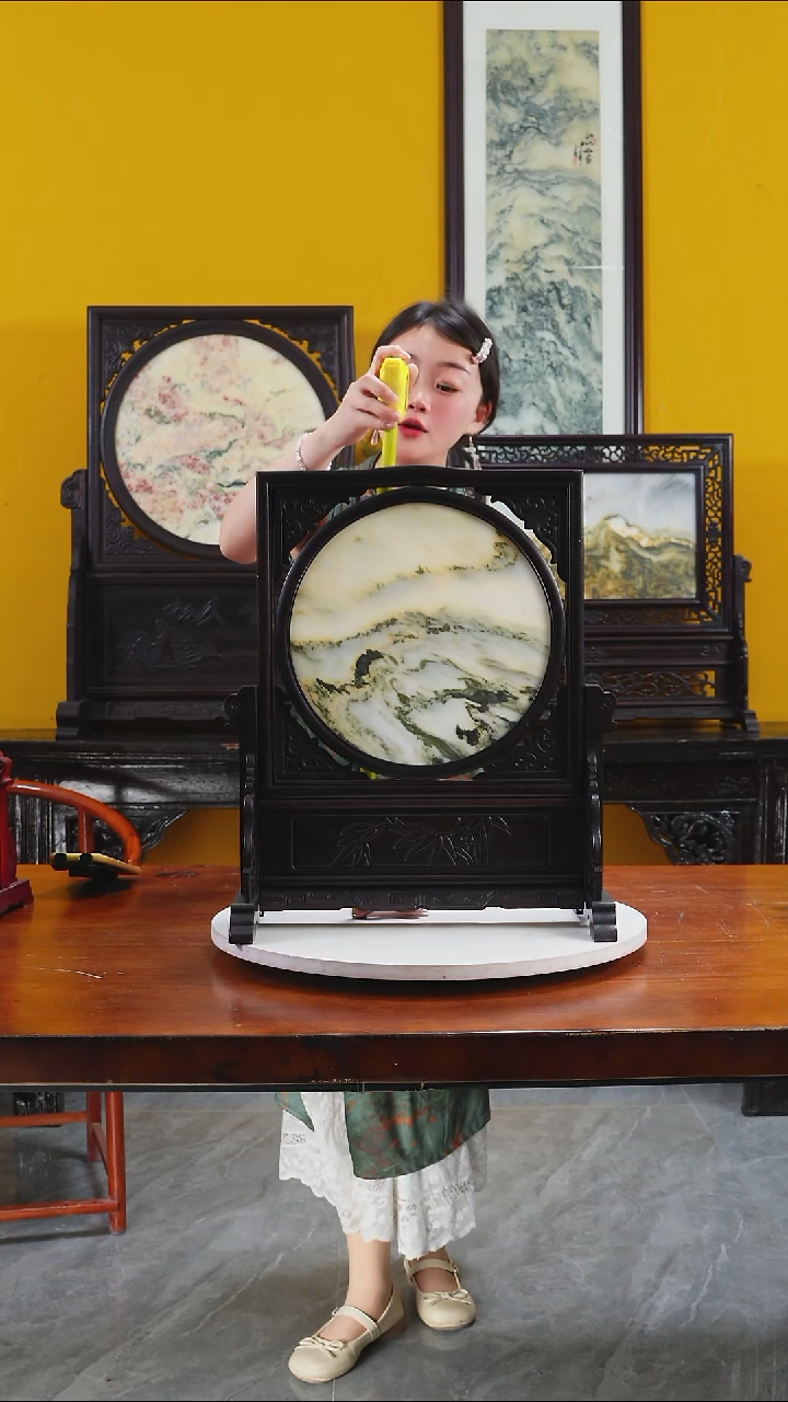 石材天然大理石画摆件