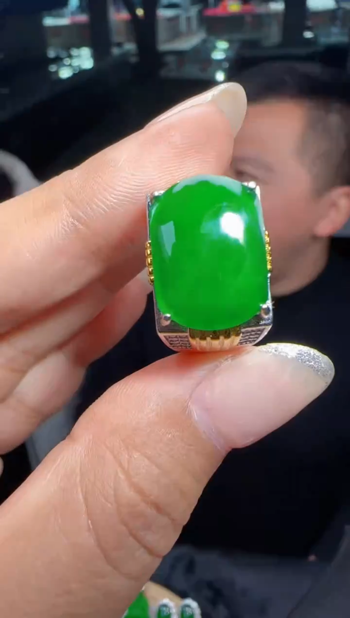 未镶嵌定制翡翠翡翠戒指43
