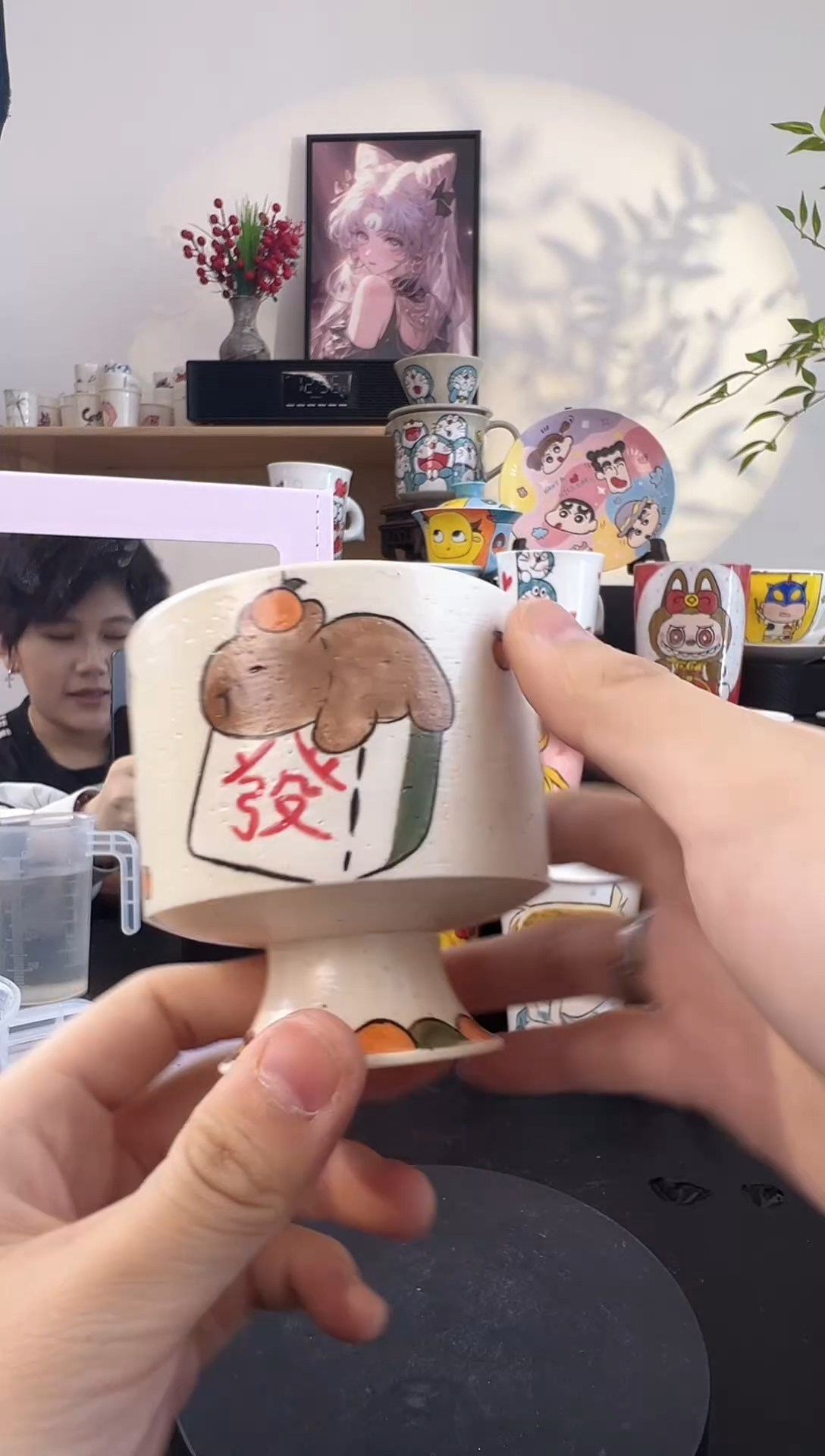 【闪购商品】摆件手工手绘陶瓷小杯杯