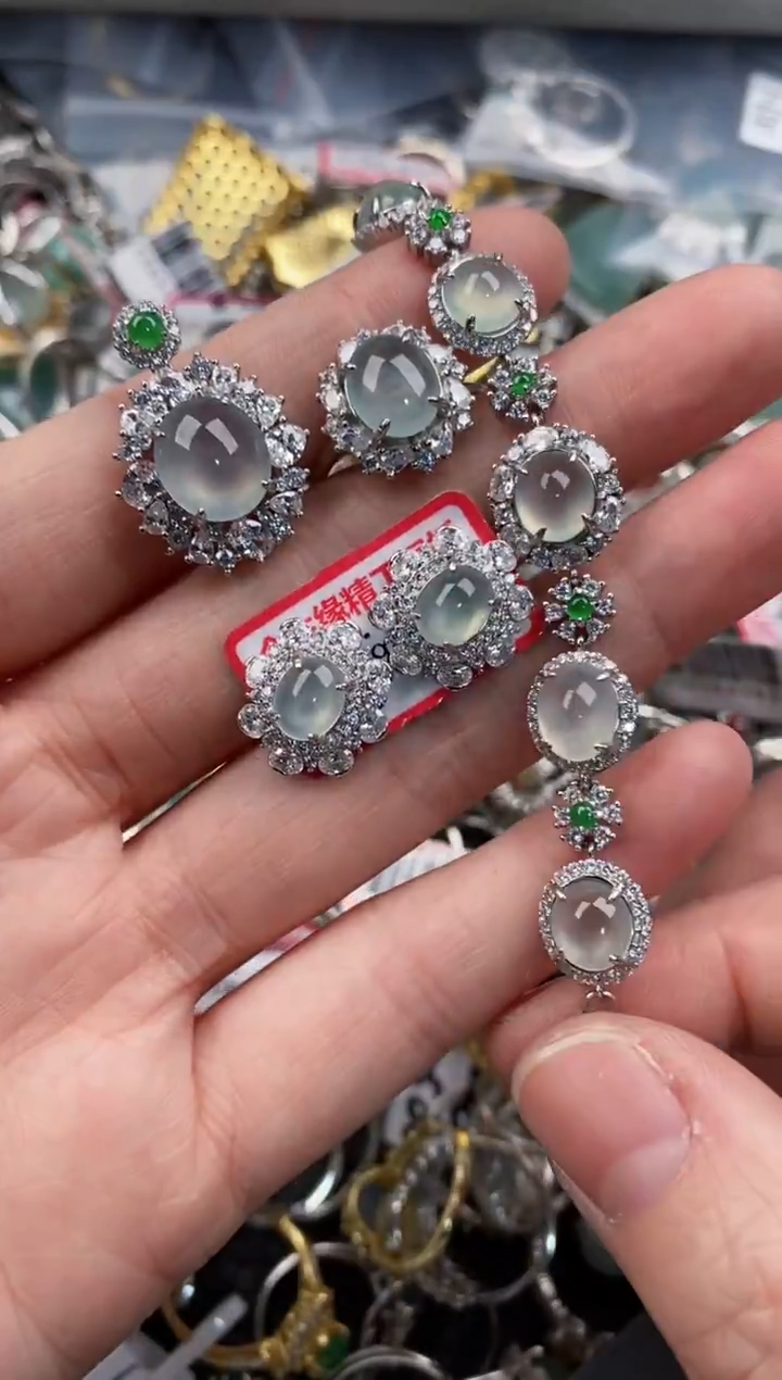 银S925镶嵌戒指翡翠12-12-12   2