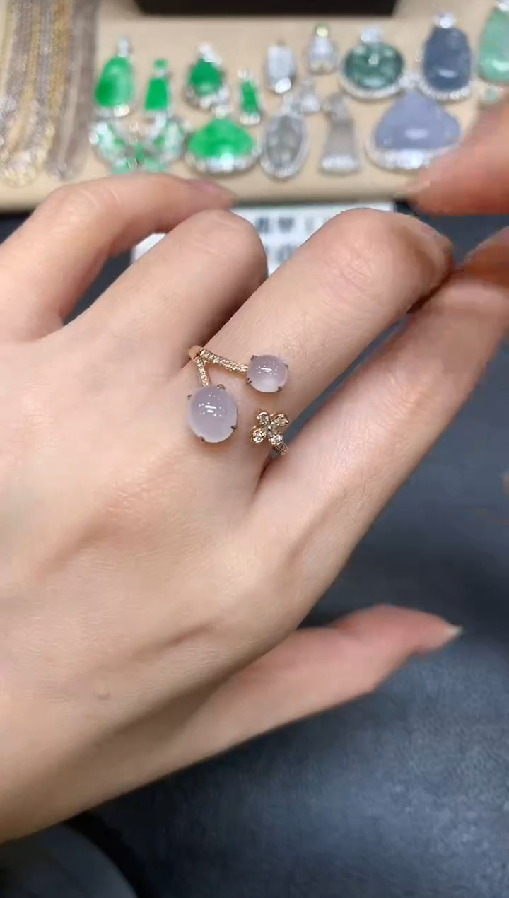 【闪购商品】翡翠戒指18K金镶嵌【无服务费