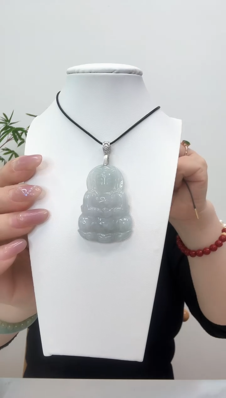 【闪购商品】翡翠颈饰银S925镶嵌观音