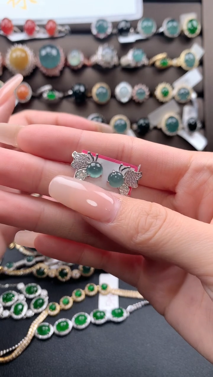 【闪购商品】翡翠戒指银S925镶嵌432432423