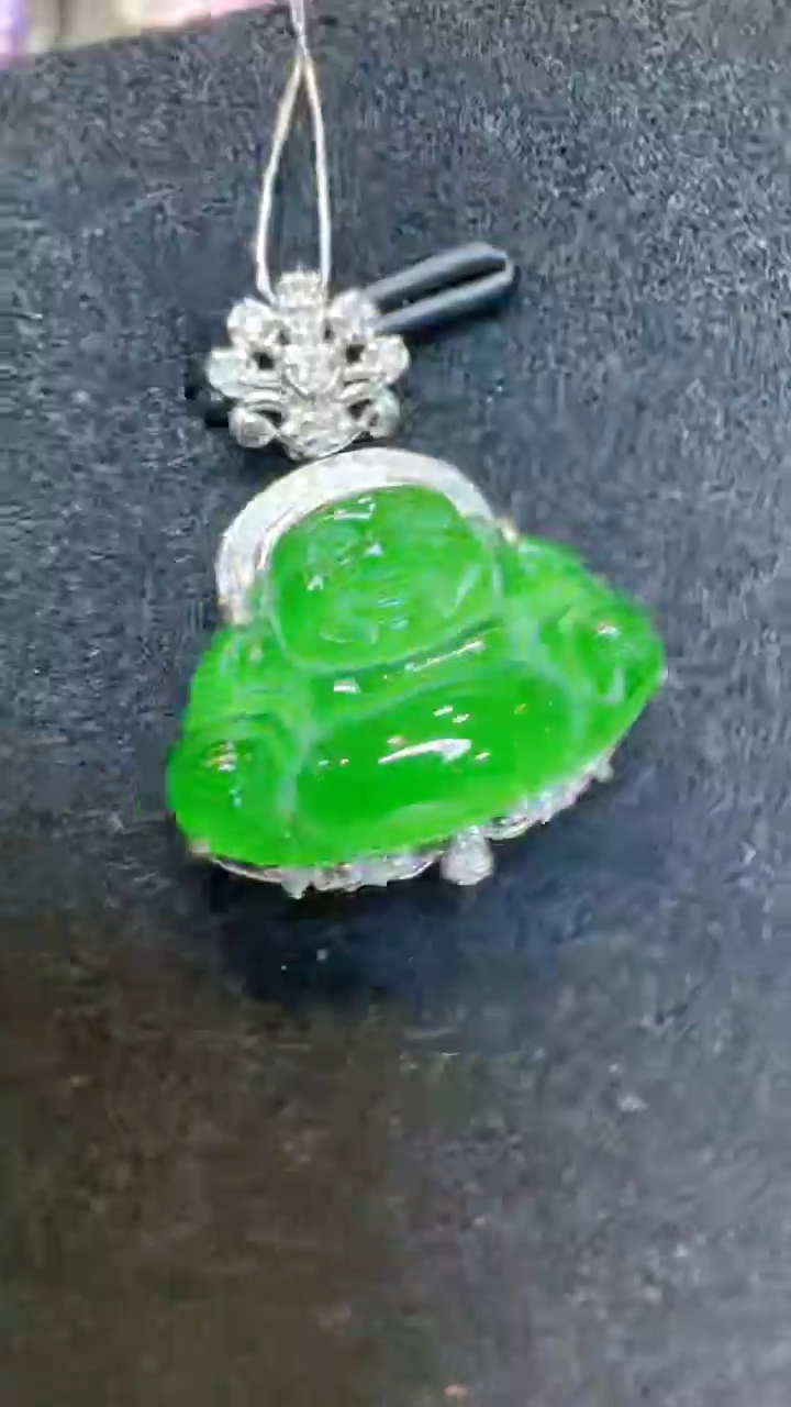 翡翠18K金镶嵌吊坠(不含链)多样性团购发一件