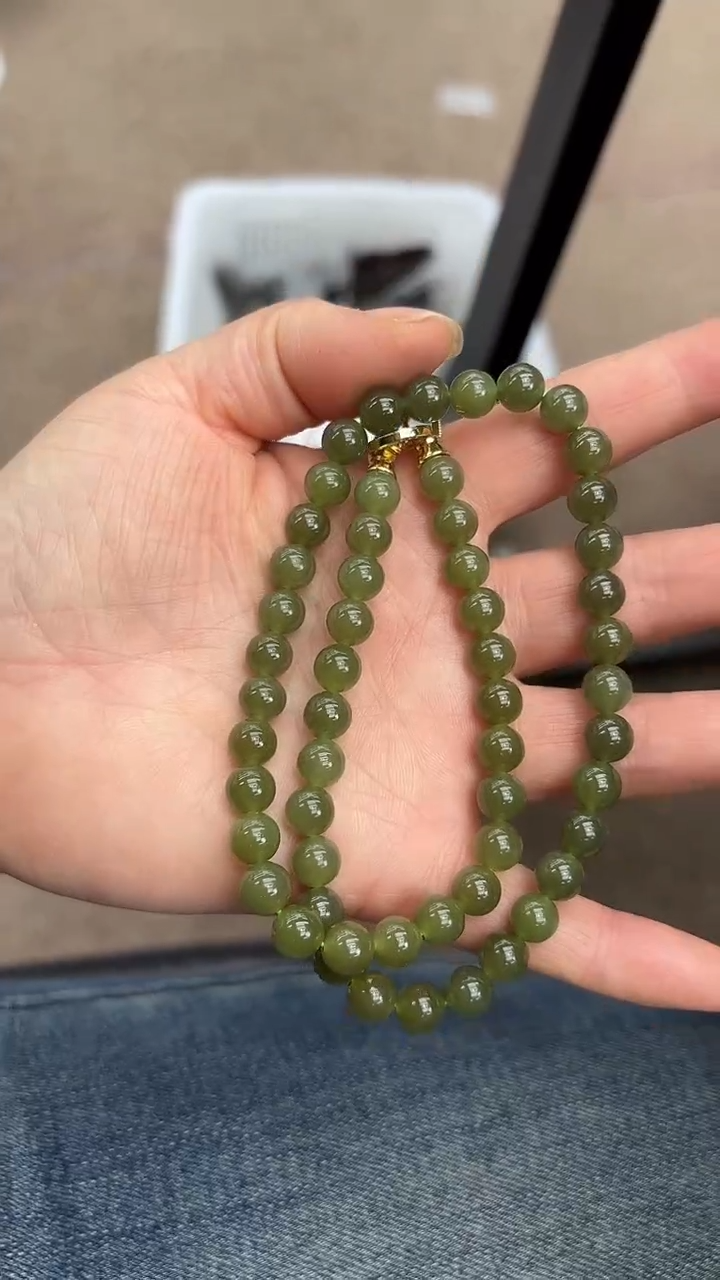 项链未镶嵌和田玉黄口项链8mm（多样性发其一）Z-8