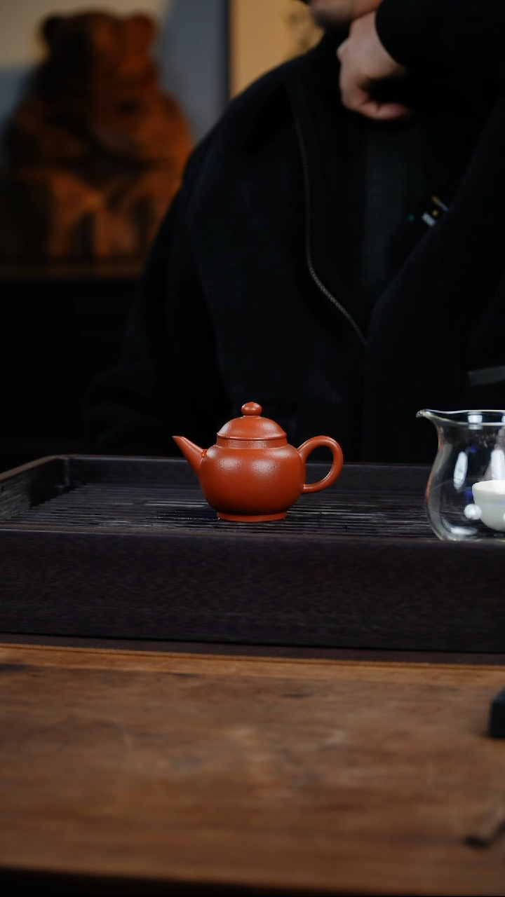 【闪购商品】紫砂茶壶100cc  宝瓶巨轮 手磨朱泥