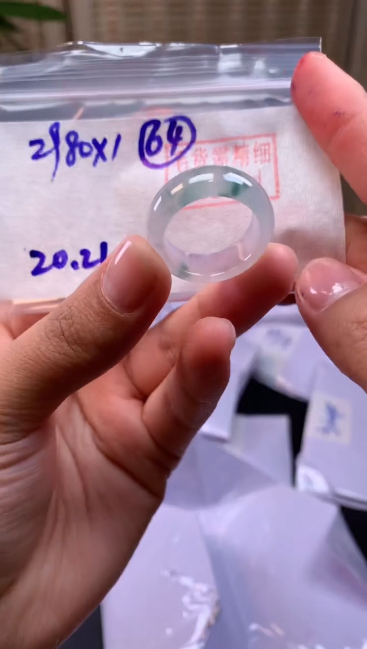 【闪购商品】定制翡翠未镶嵌戒圈#2980元-毛货需精细抛光