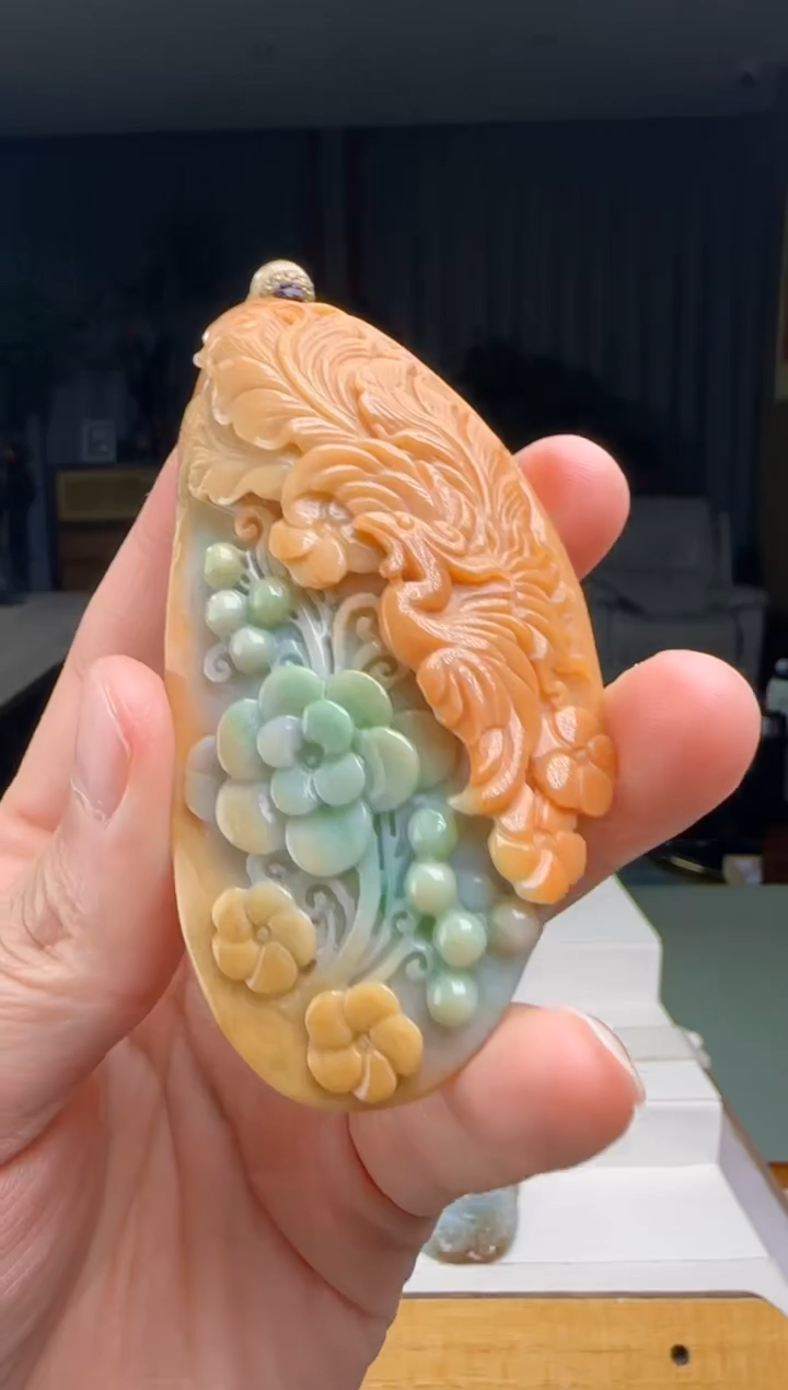 【闪购商品】翡翠吊坠(不含链)未镶嵌DY@@960Q3J13562