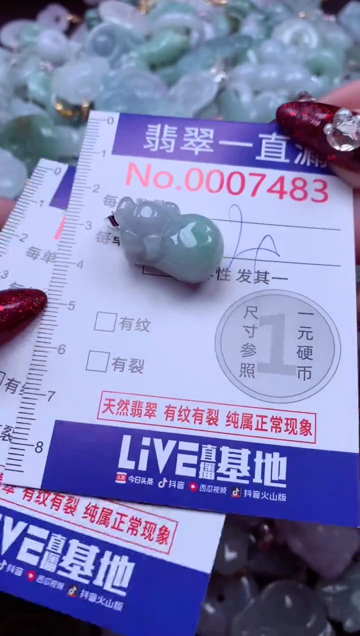 吊坠(不含链)未镶嵌翡翠7483