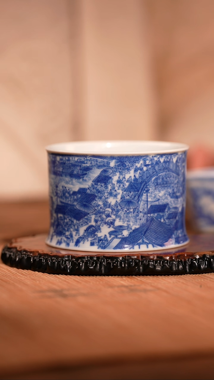 【闪购商品】杯云山片玉清明上河图直口杯