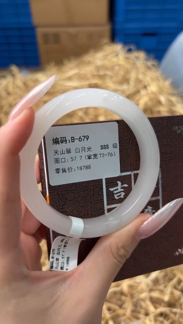 未镶嵌手镯石英质玉B-679