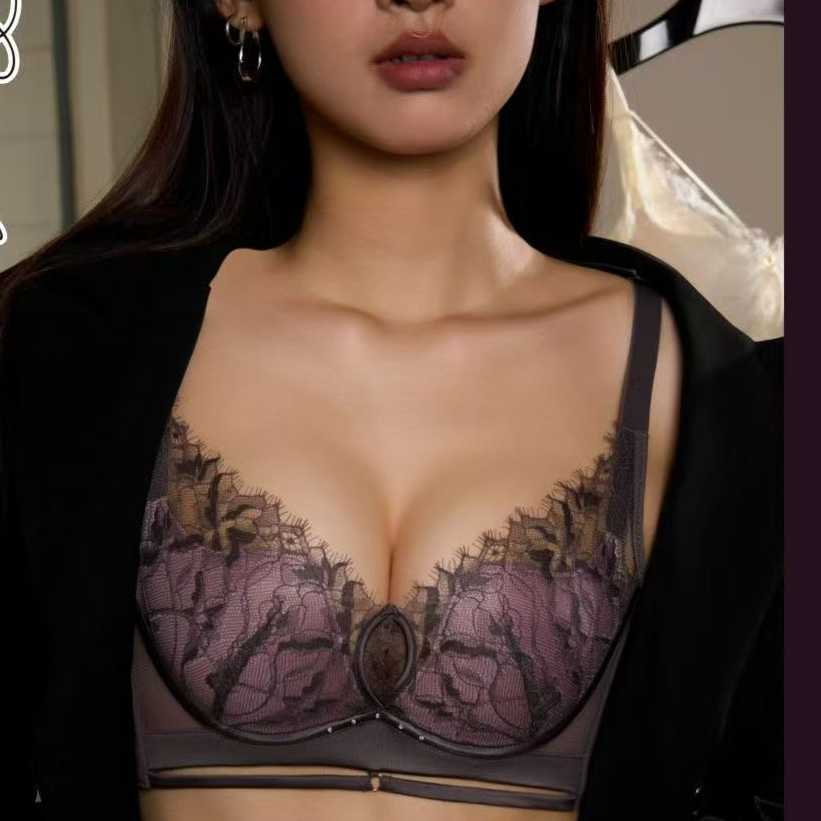 【聚拢王三代】芒果杯薄杯聚拢防外扩法式性感软钢圈透气内衣 3336