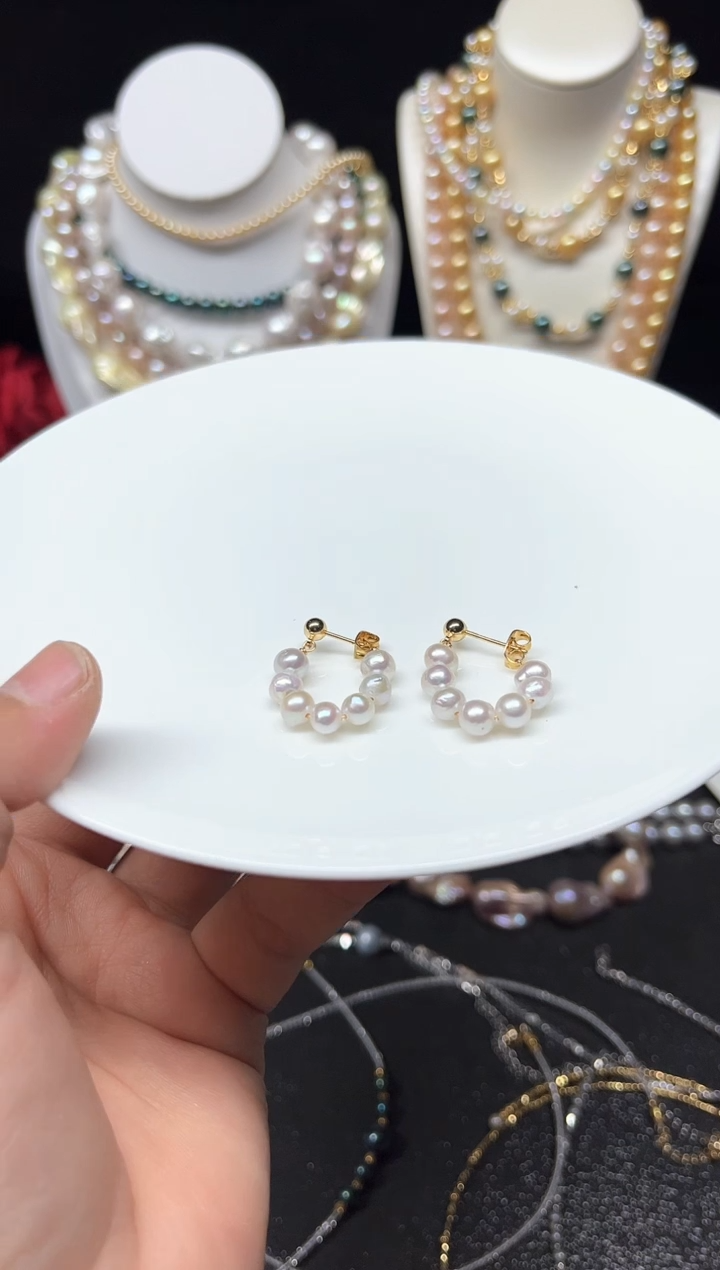 【闪购商品】淡水珍珠耳饰未镶嵌dr