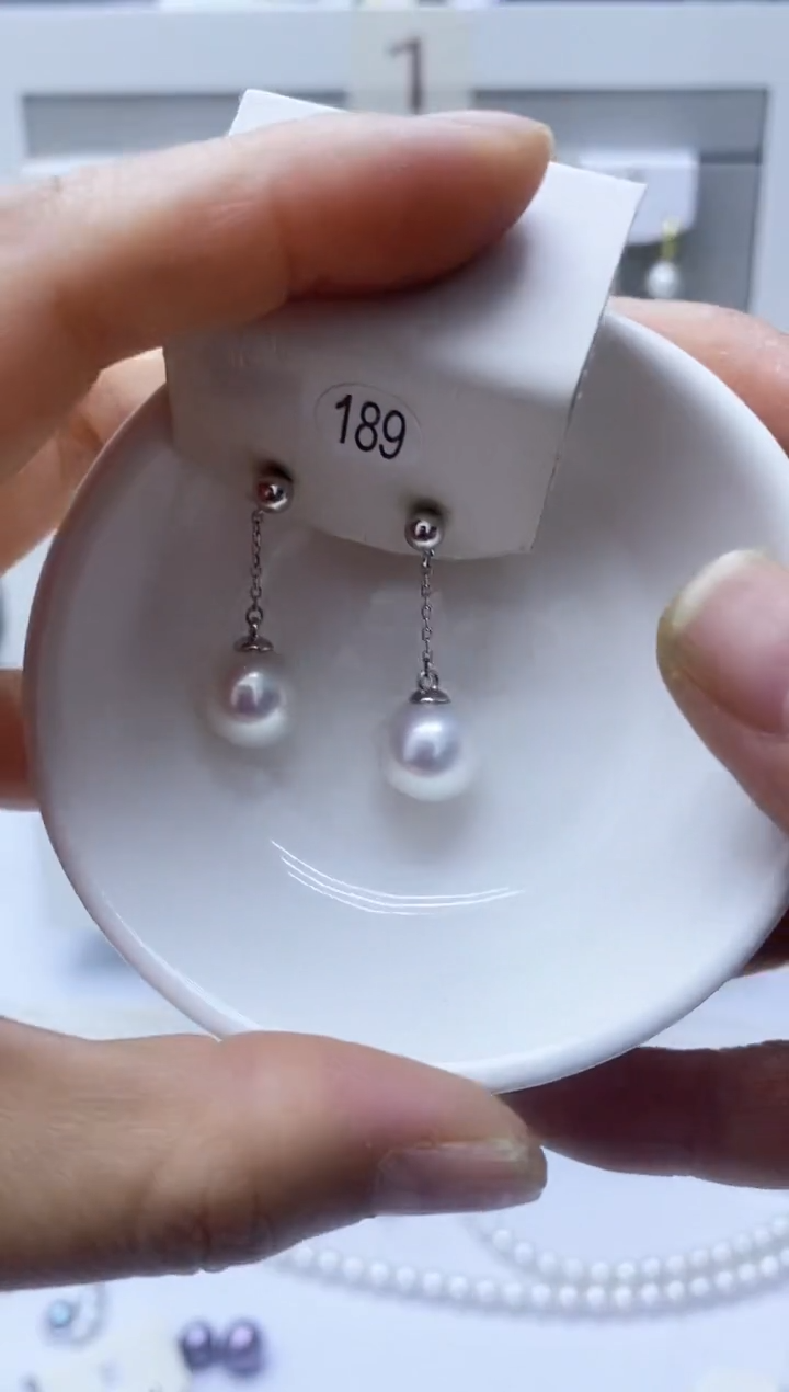 【闪购商品】淡水珍珠耳饰银S925镶嵌189