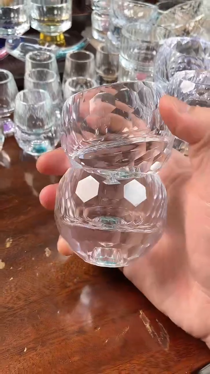 【闪购商品】玺宴新款水晶罗汉杯绿松石2个装