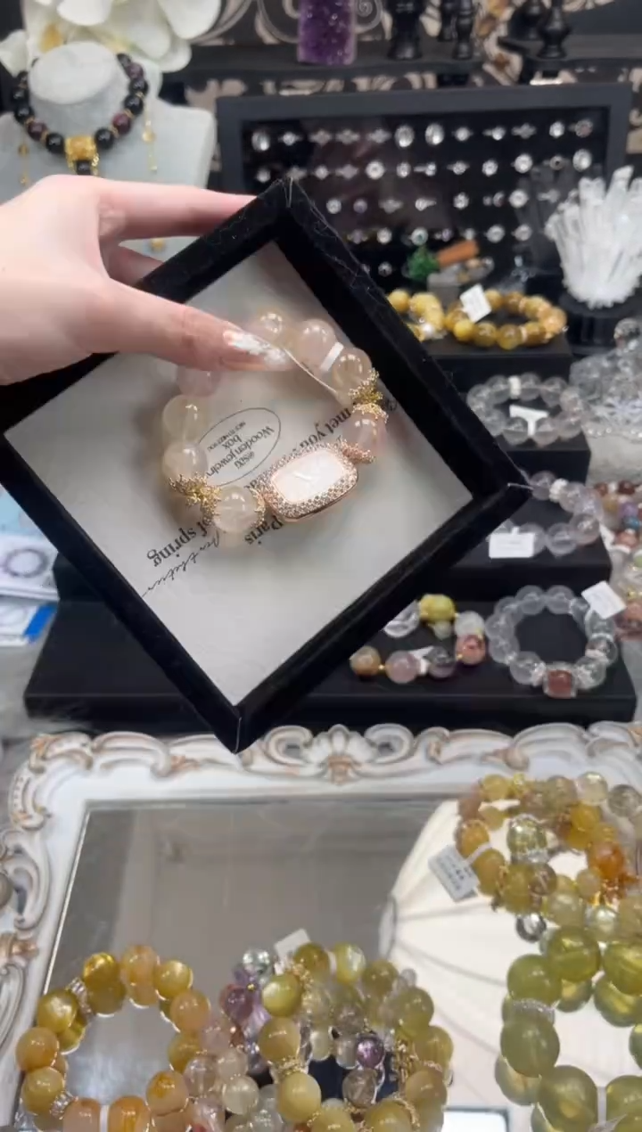 【闪购商品】烟晶手链银S925镶嵌天然水晶 多样性发货