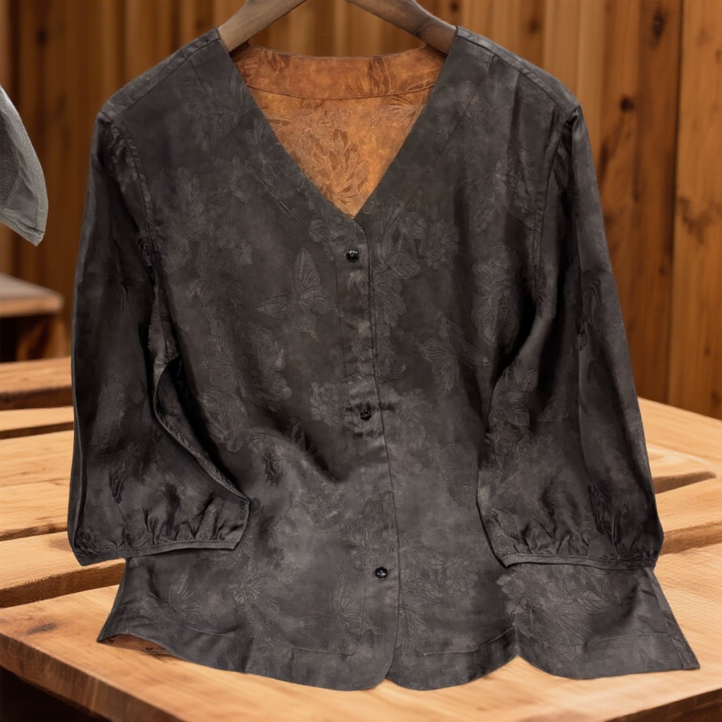 882【金姐专属】新款老料双面双穿网红新中式重磅外套