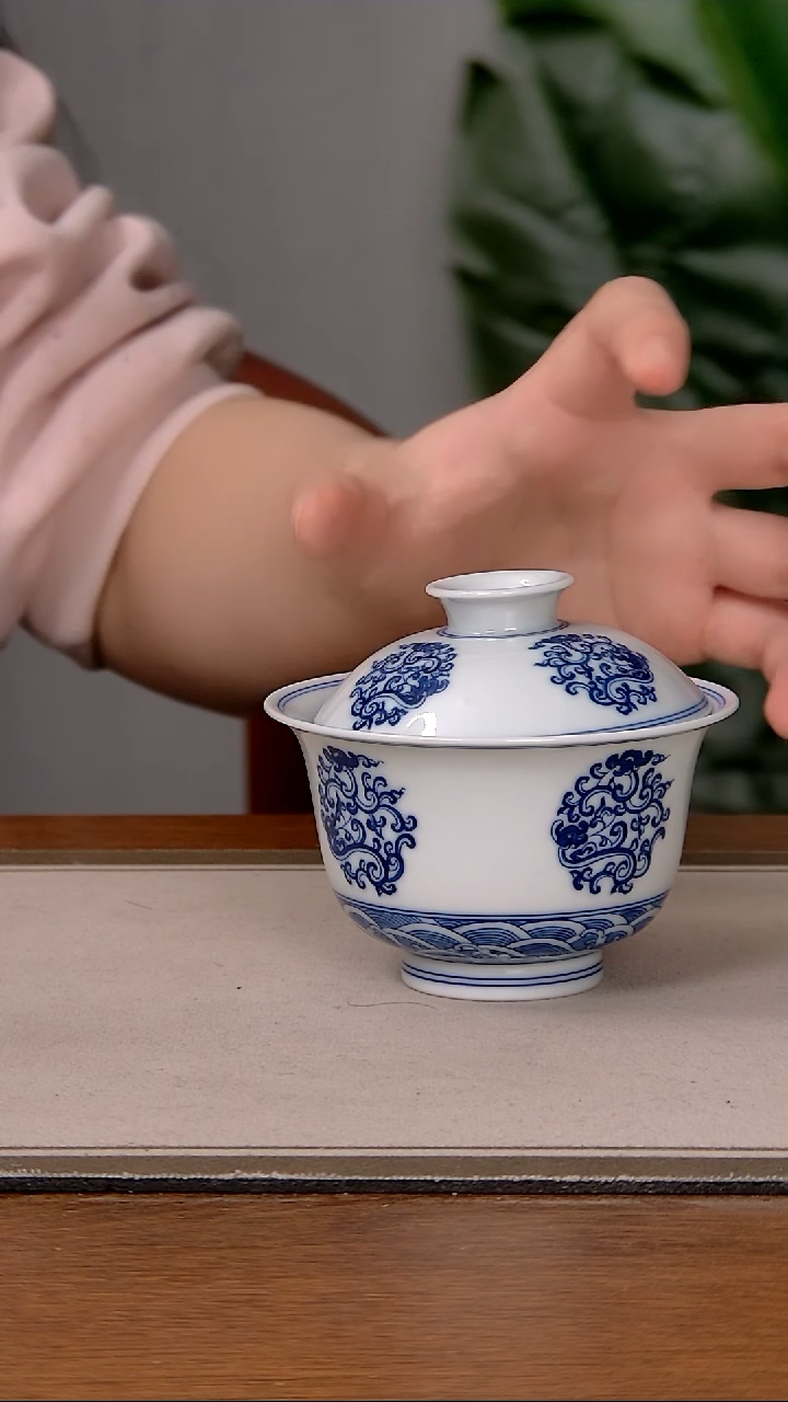 【闪购商品】夔龙两才盖碗（气窑）......