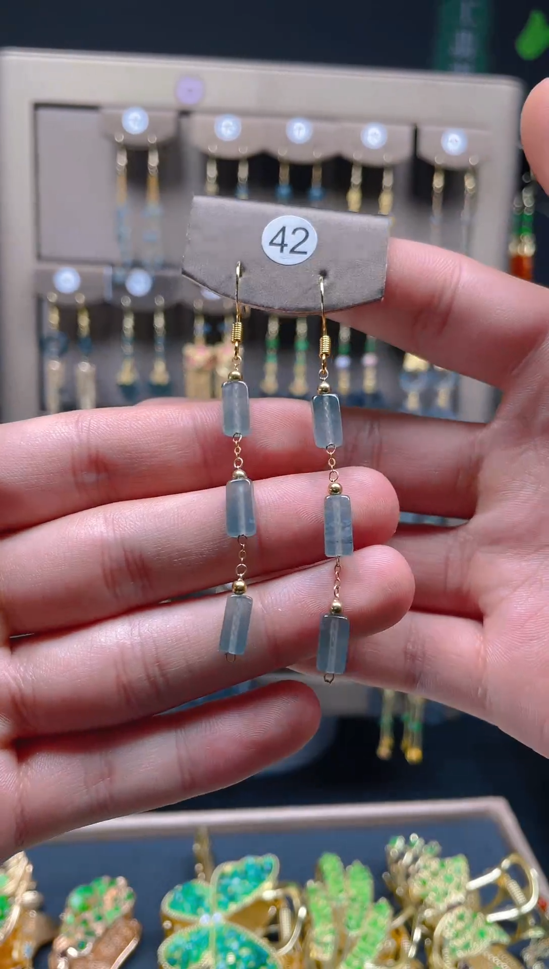 【闪购商品】翡翠耳饰合金053翡翠饰品