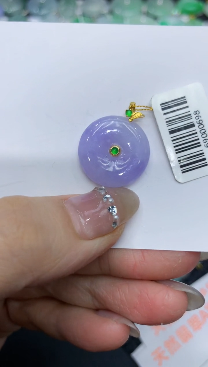 【闪购商品】翡翠颈饰18K金镶嵌222222222