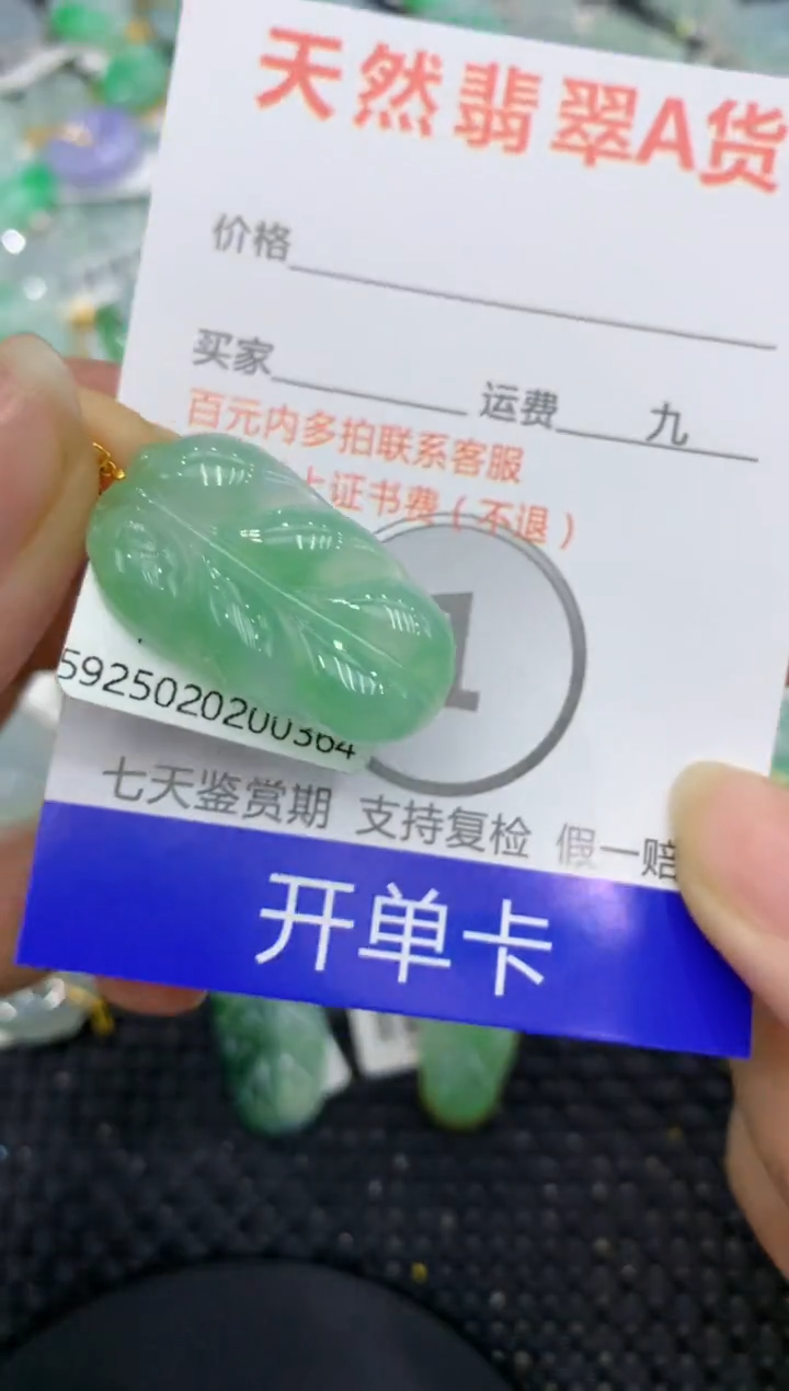 【闪购商品】翡翠颈饰18K金镶嵌8888888888