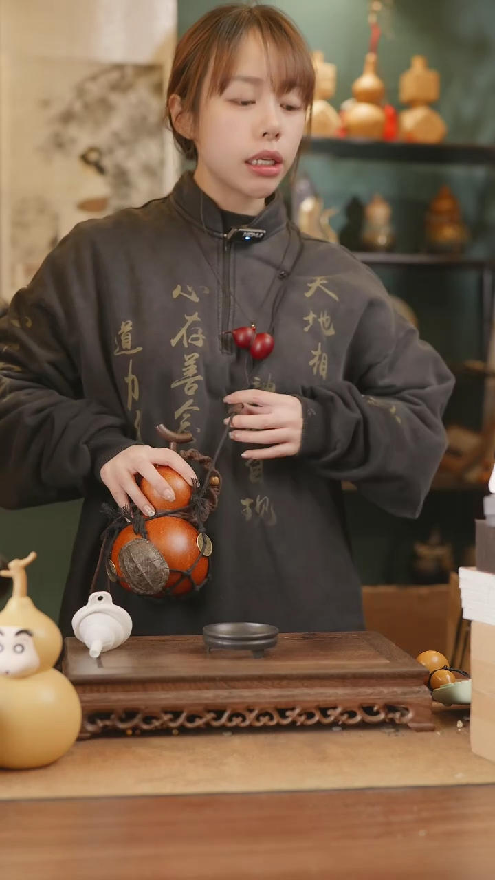 【闪购商品】367号精品天然大漆工艺防渗内胆酒葫芦~